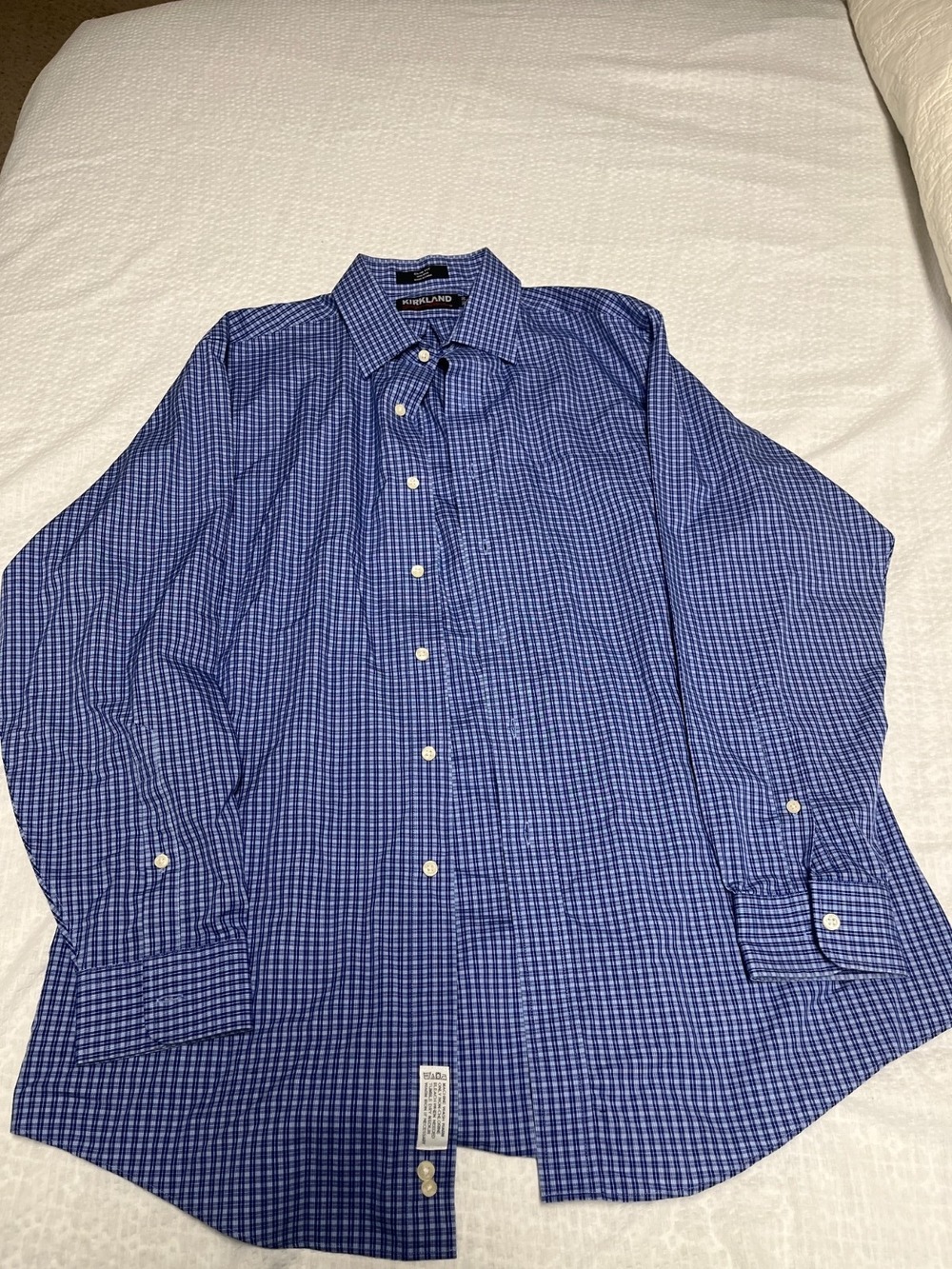Kirkland Men's long sleeve dress shirt 16.5-34 slim fit Multi color plaid